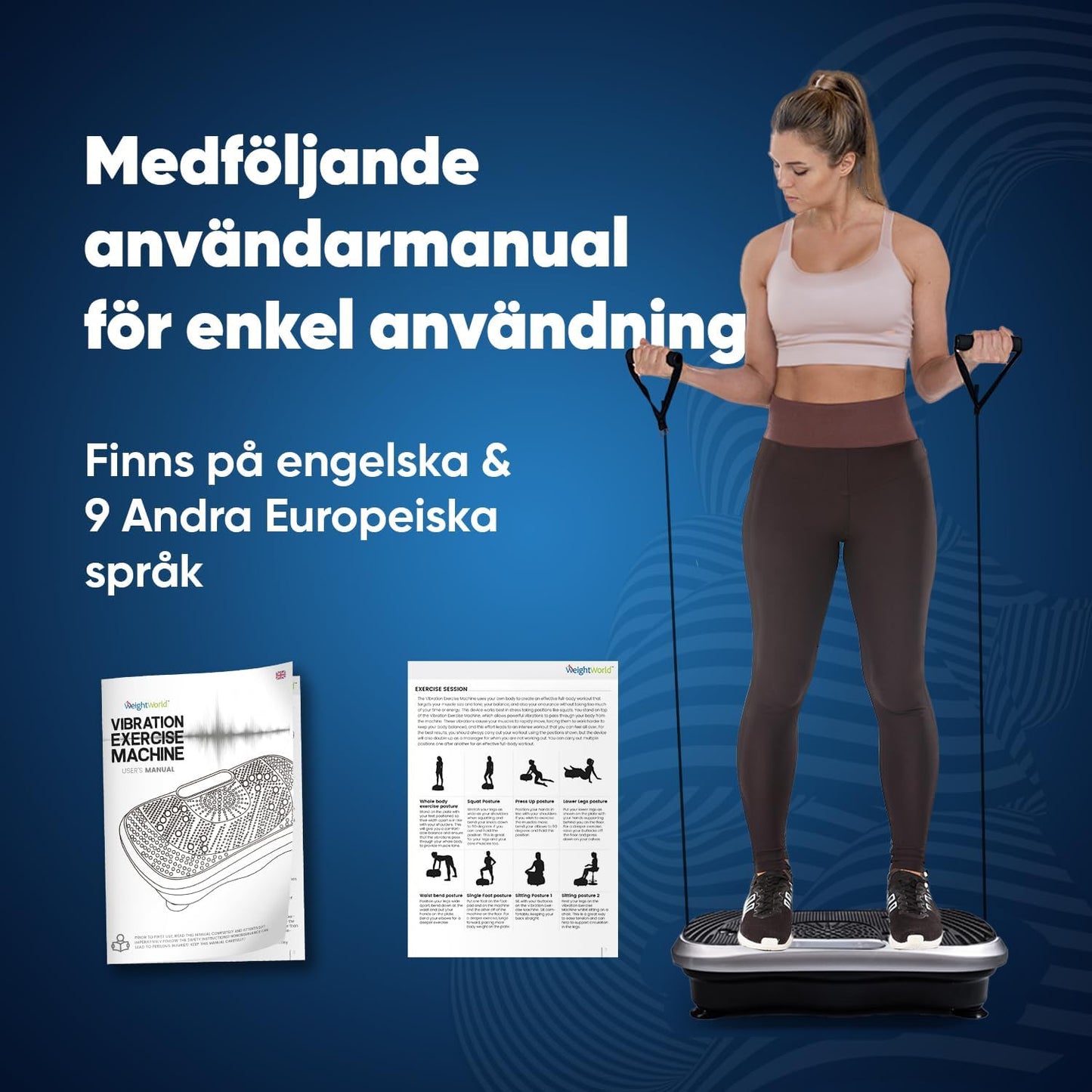 Kraftfull Vibrationsplatta för Träning